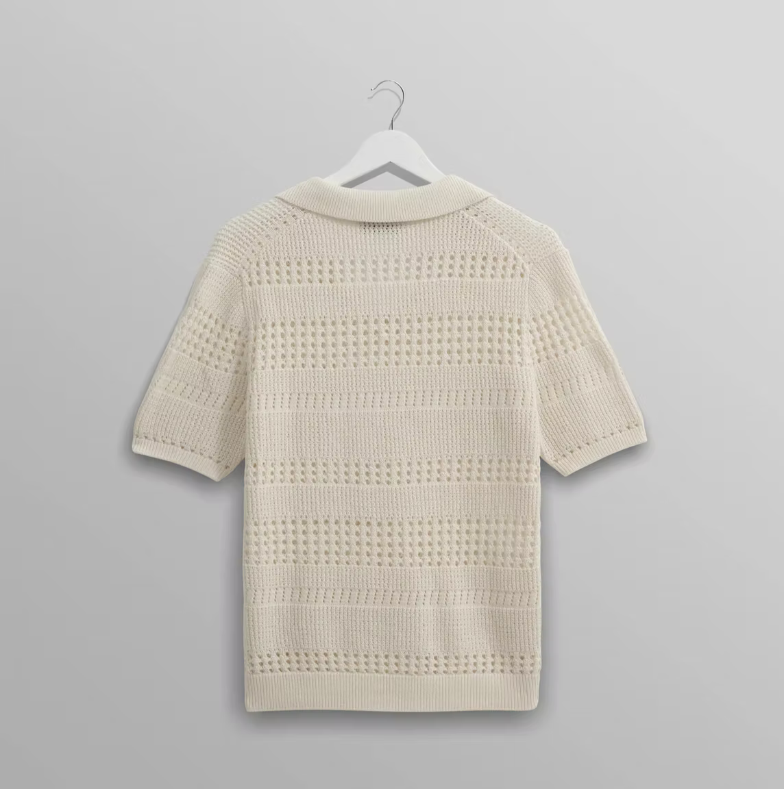 Wax London Seina Polo - Stripe Open Knit