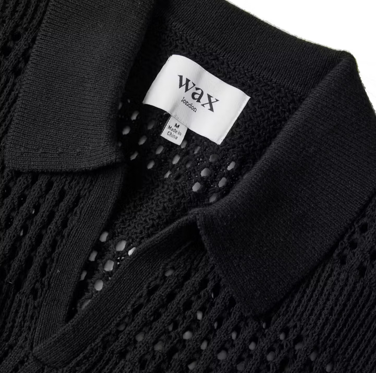Wax London Seina Polo - Stripe Open Knit