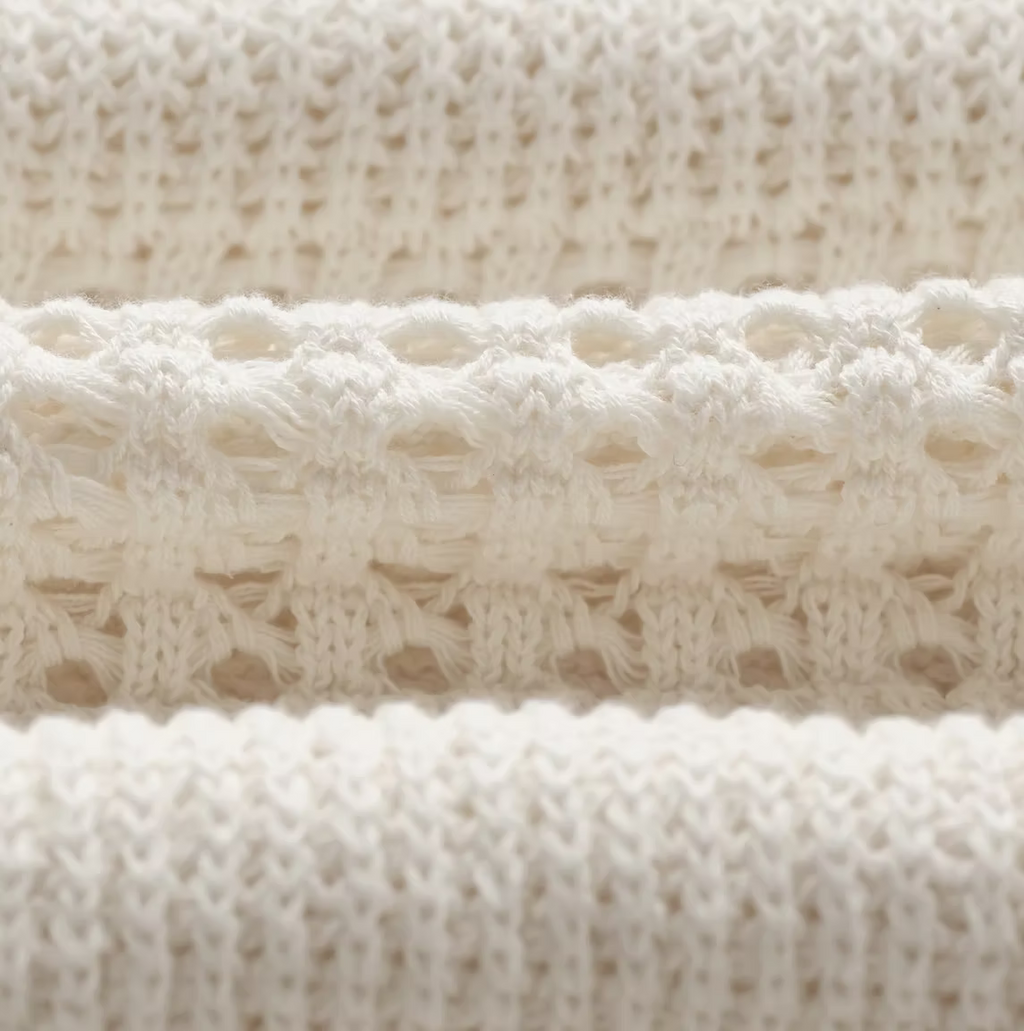 Wax London Seina Polo - Stripe Open Knit