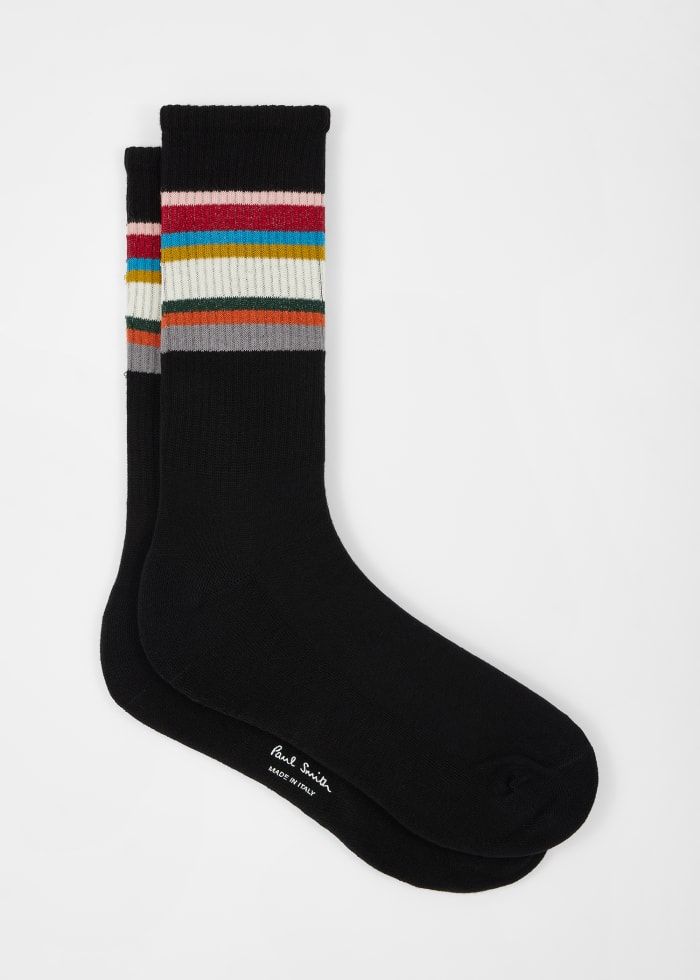 Paul Smith Black 'Signature Stripe' Sock