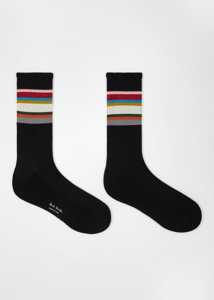 Paul Smith Black 'Signature Stripe' Sock