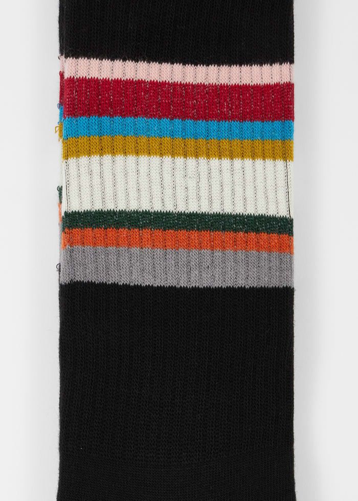 Paul Smith Black 'Signature Stripe' Sock