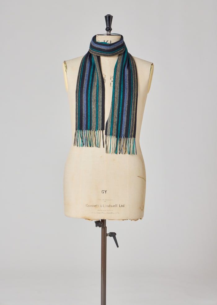 Paul Smith Brown Lambswool Stripe Scarf