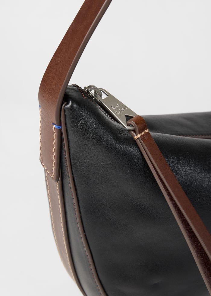 Paul Smith Black Leather Sling Crossbody Bag