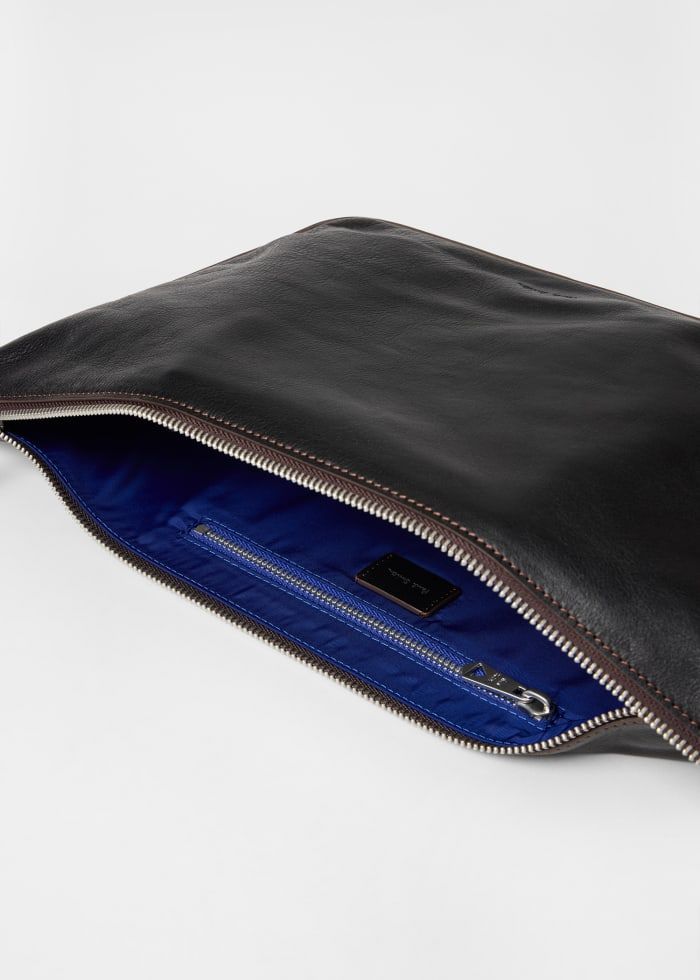 Paul Smith Black Leather Sling Crossbody Bag