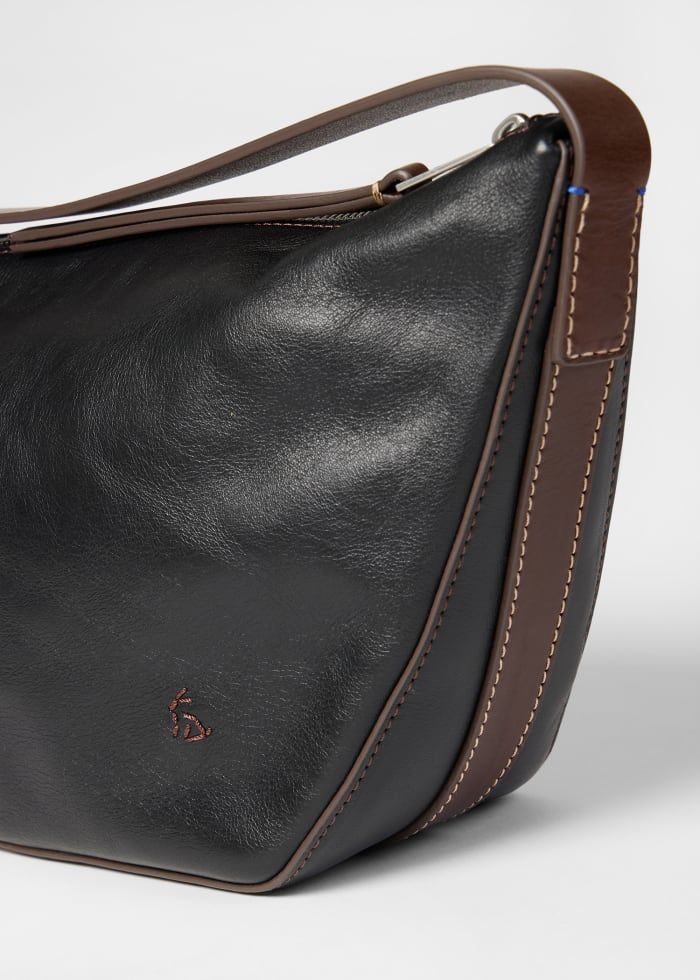 Paul Smith Black Leather Sling Crossbody Bag