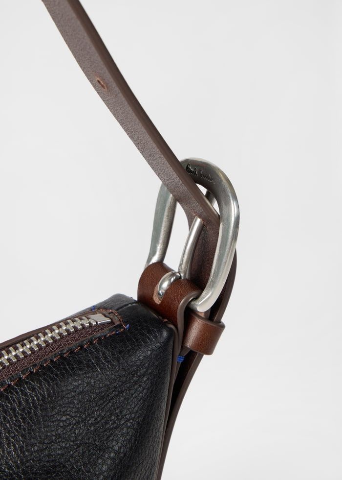 Paul Smith Black Leather Sling Crossbody Bag
