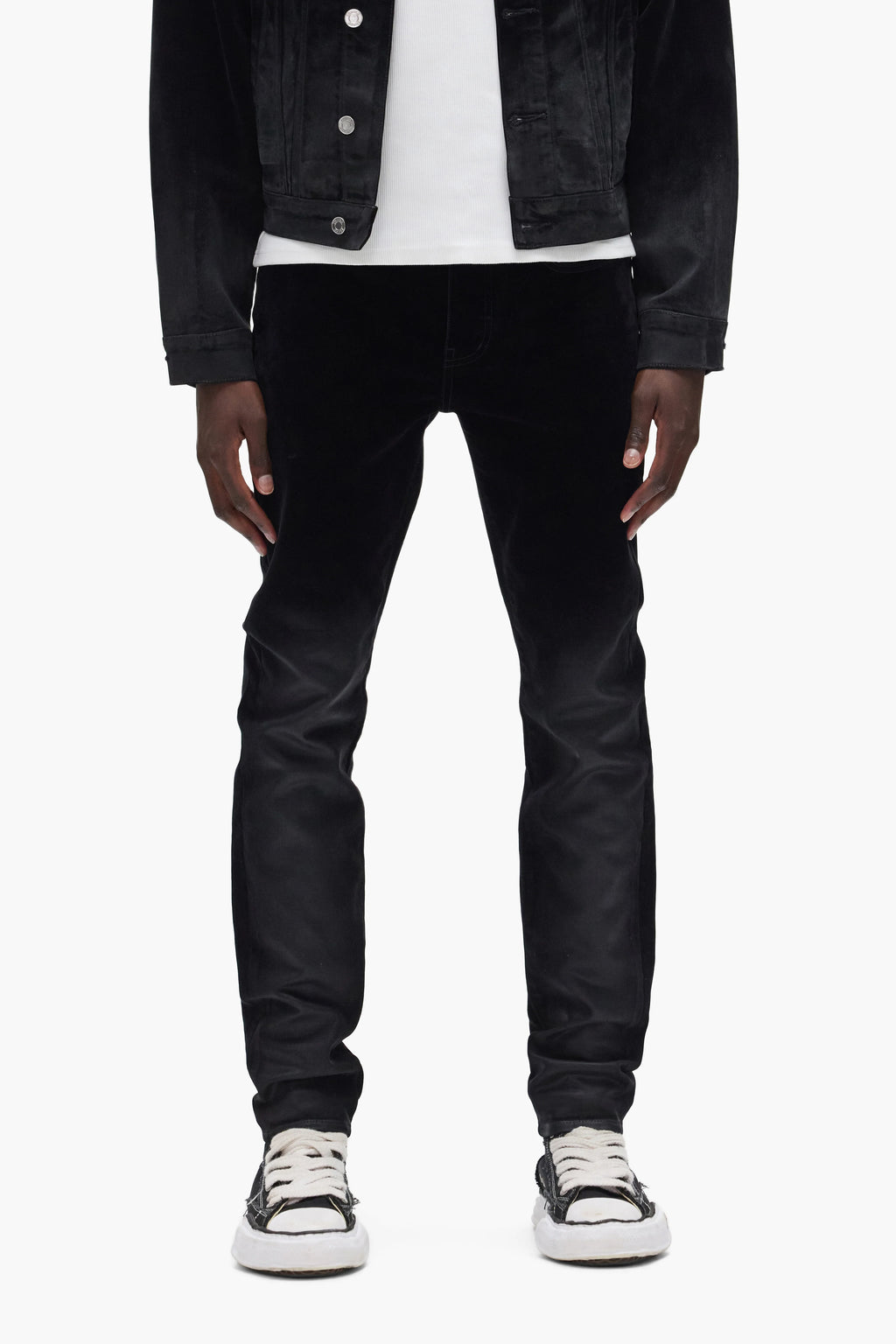 Purple Flock Dipped Jeans