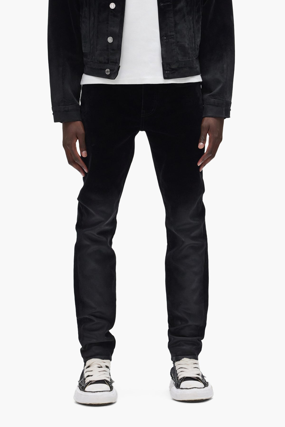 Purple Flock Dipped Jeans
