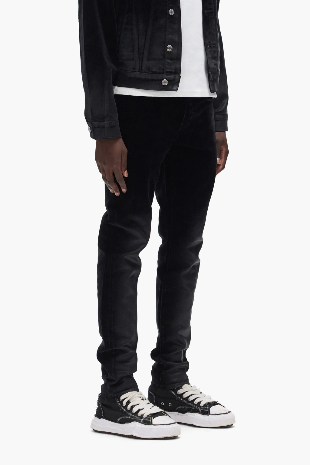 Purple Flock Dipped Jeans