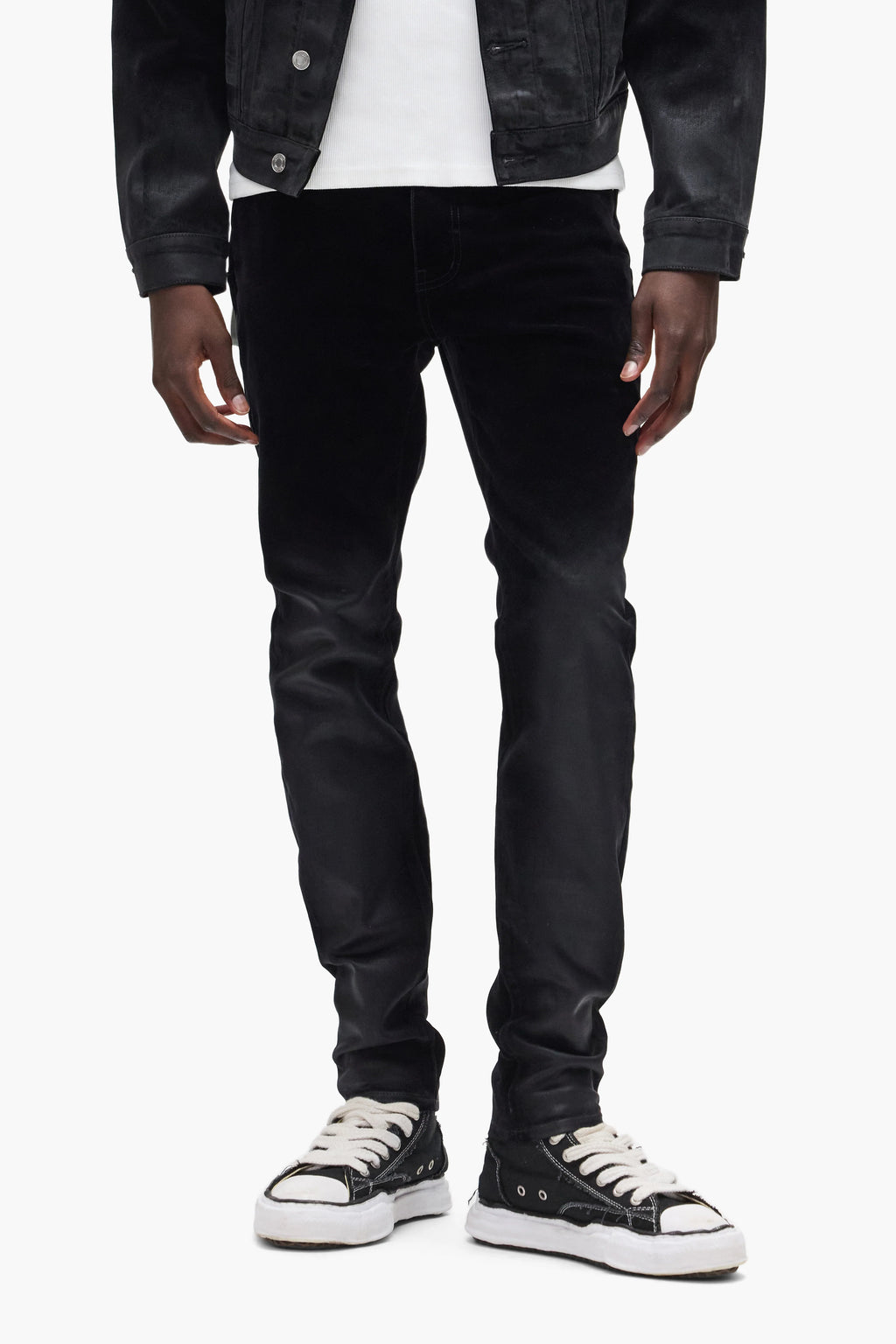Purple Flock Dipped Jeans