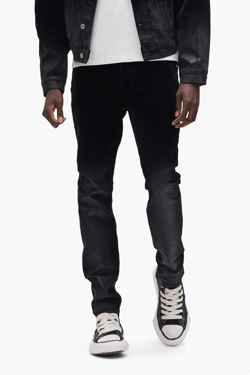 Purple Flock Dipped Jeans