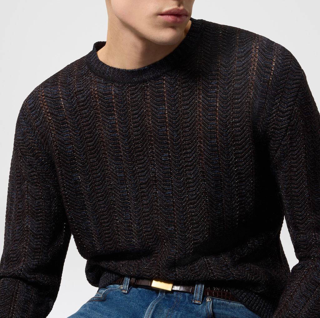 Missoni Wool and viscose-blend pullover with Greek key motif