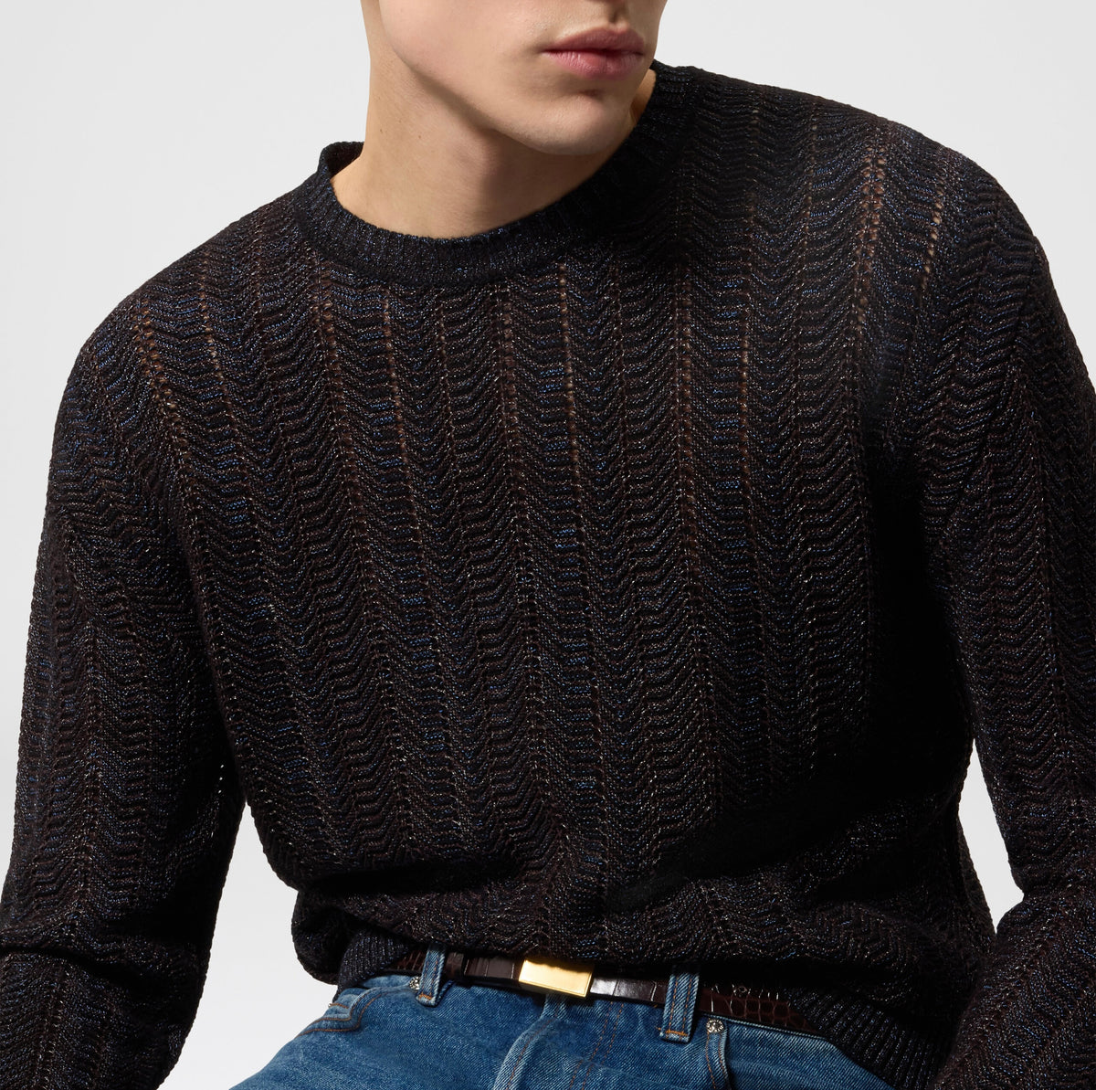 Missoni Wool and viscose-blend pullover with Greek key motif