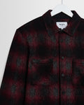 Wax London Whiting Overshirt Elm Wool Blend Check
