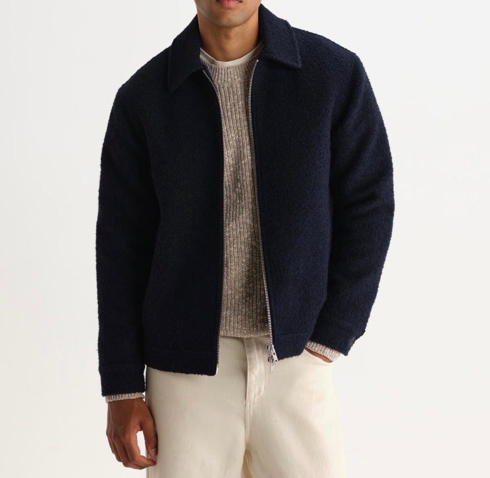 Wax London Heath Jacket Wool Blend Boucle