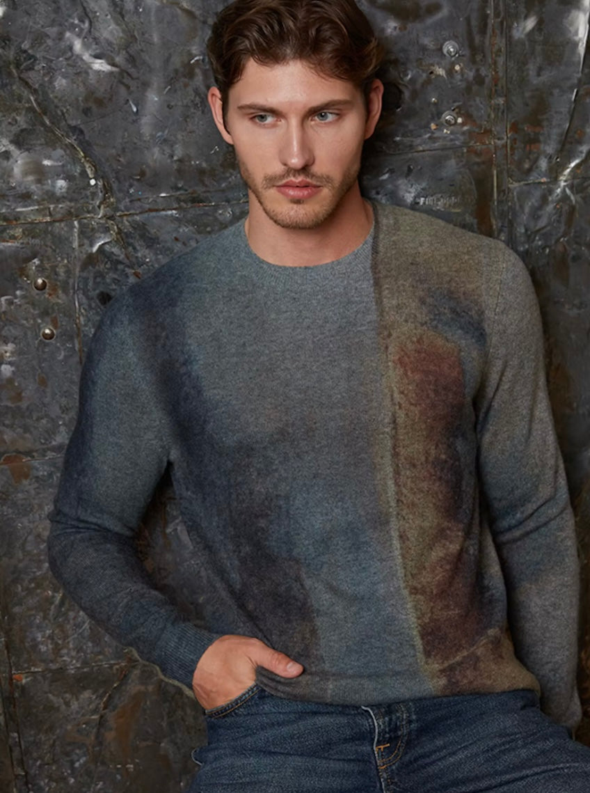 Autumn Cashmere Water Color Print Crew
