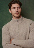 Autumn Cashmere 1/4 Zip Waffle Stitch