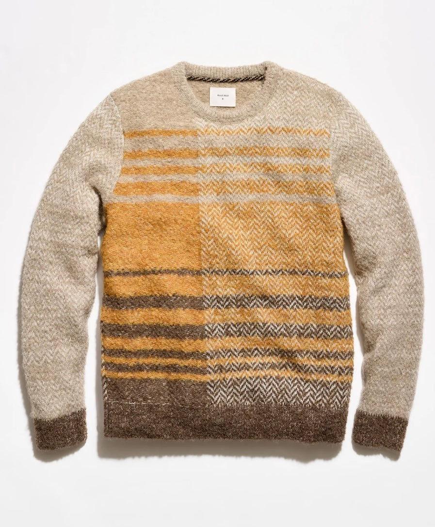 Billy Reid Boucle Archive Plaid Crew