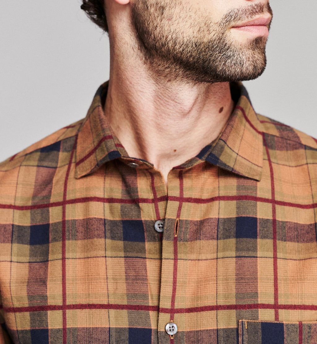 Billy Reid Textured Bold Plaid Pickwick Shirt