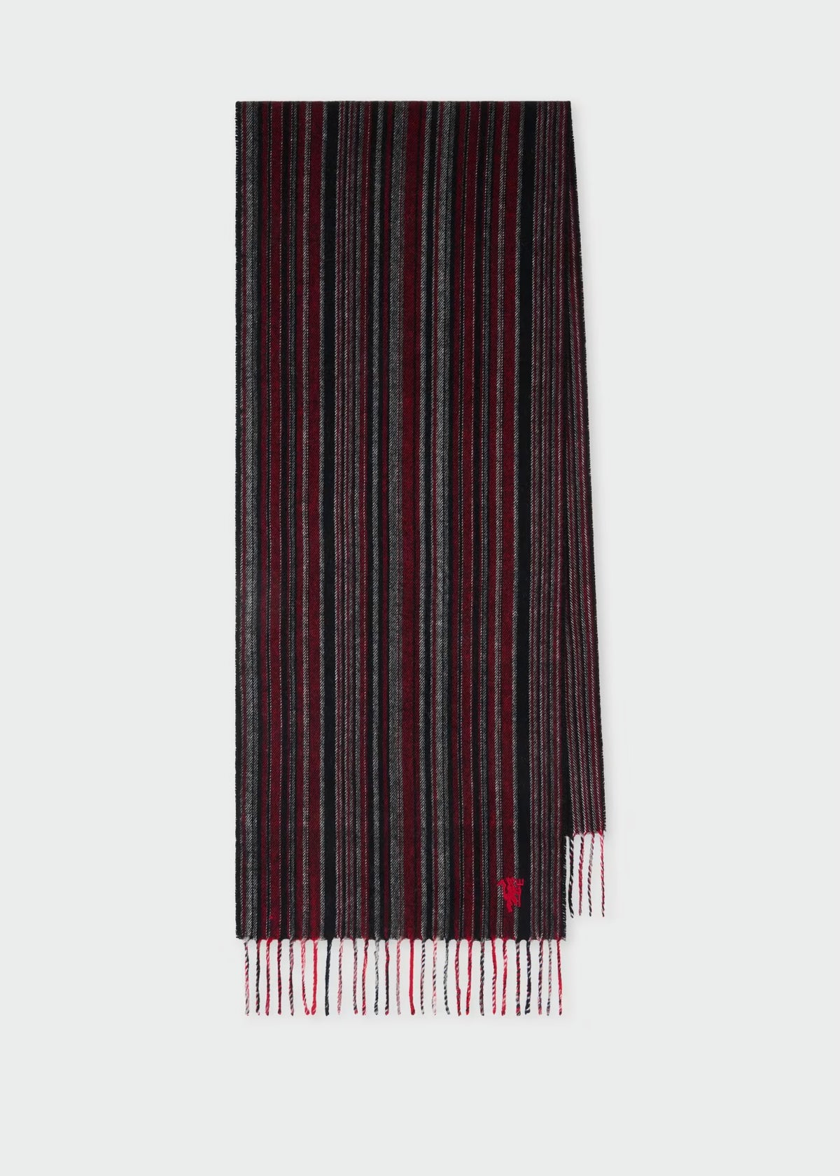 Paul Smith For Manchester United Stripe Lambswool Blend Scarf