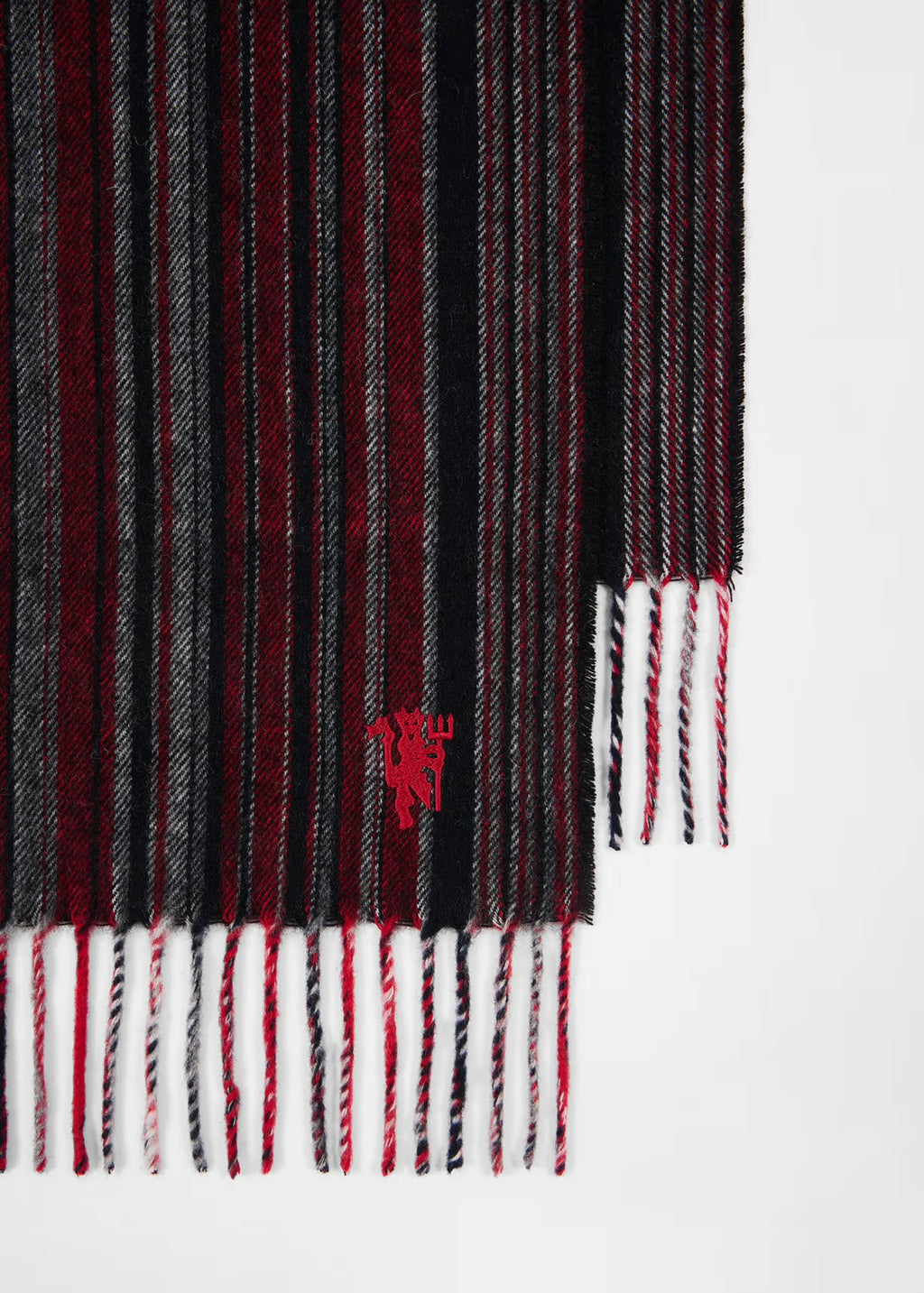 Paul Smith For Manchester United Stripe Lambswool Blend Scarf