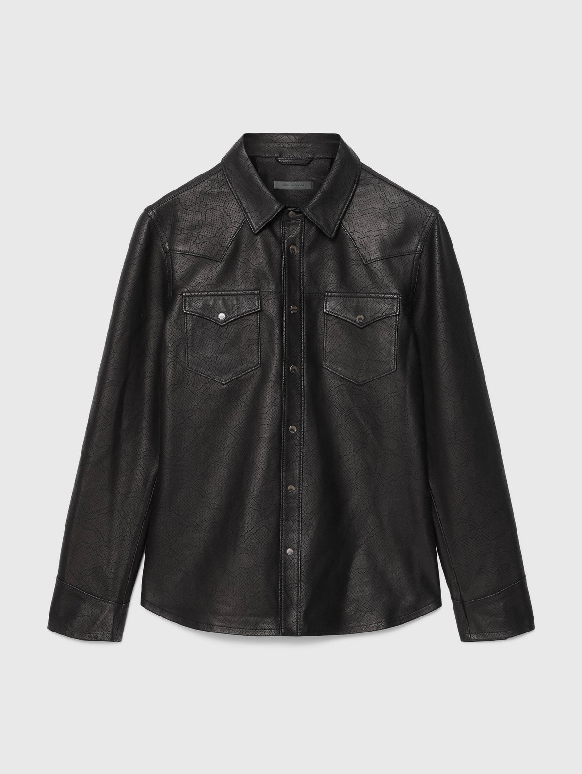 John Varvatos Sage Leather Shirt Jacket