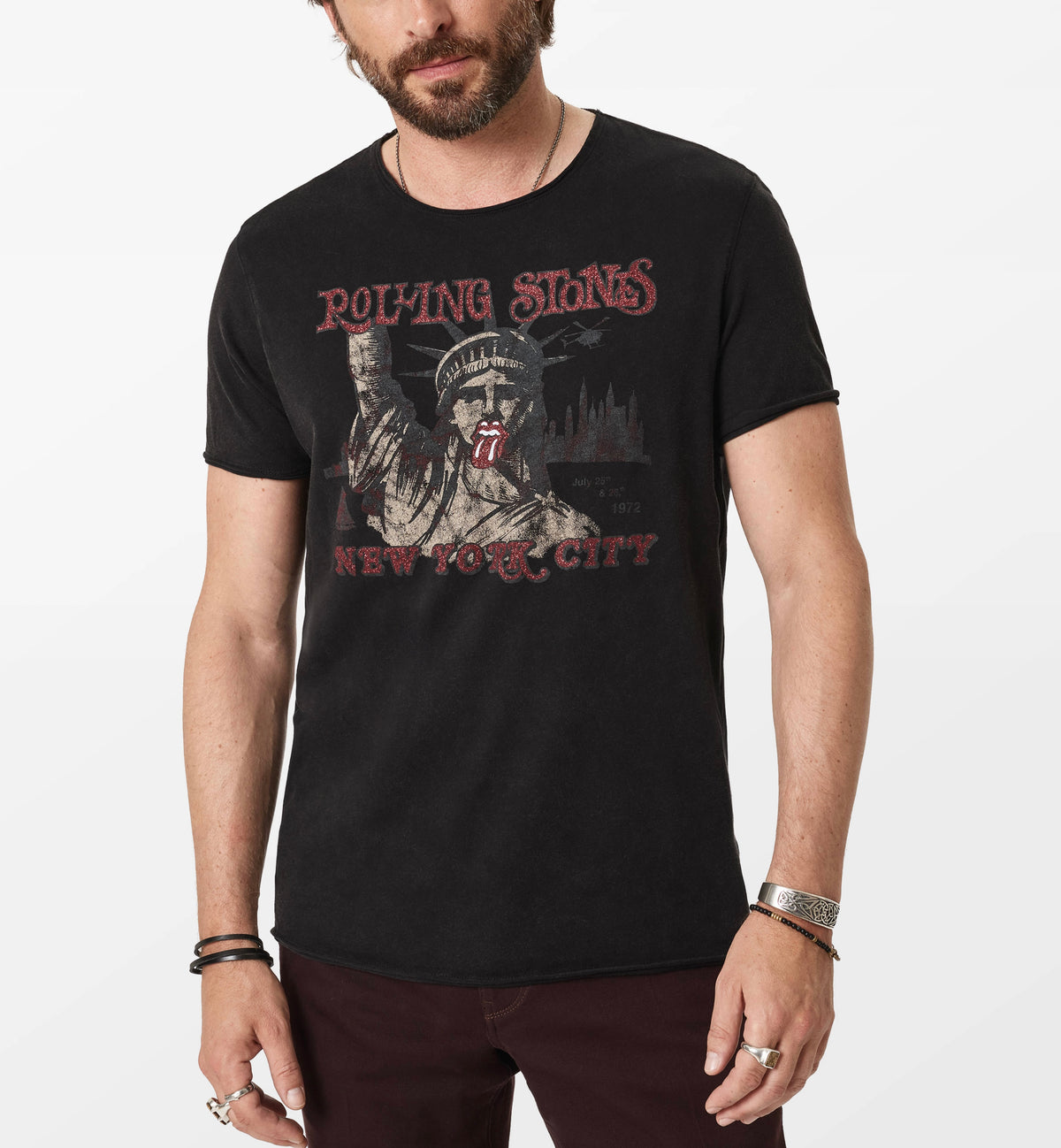 John Varvatos SS Raw Edge Tee - Stones NYC