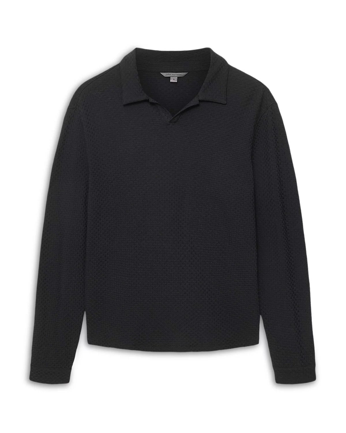 John Varvatos Zack LS Johnny Polo in Basket Stitch