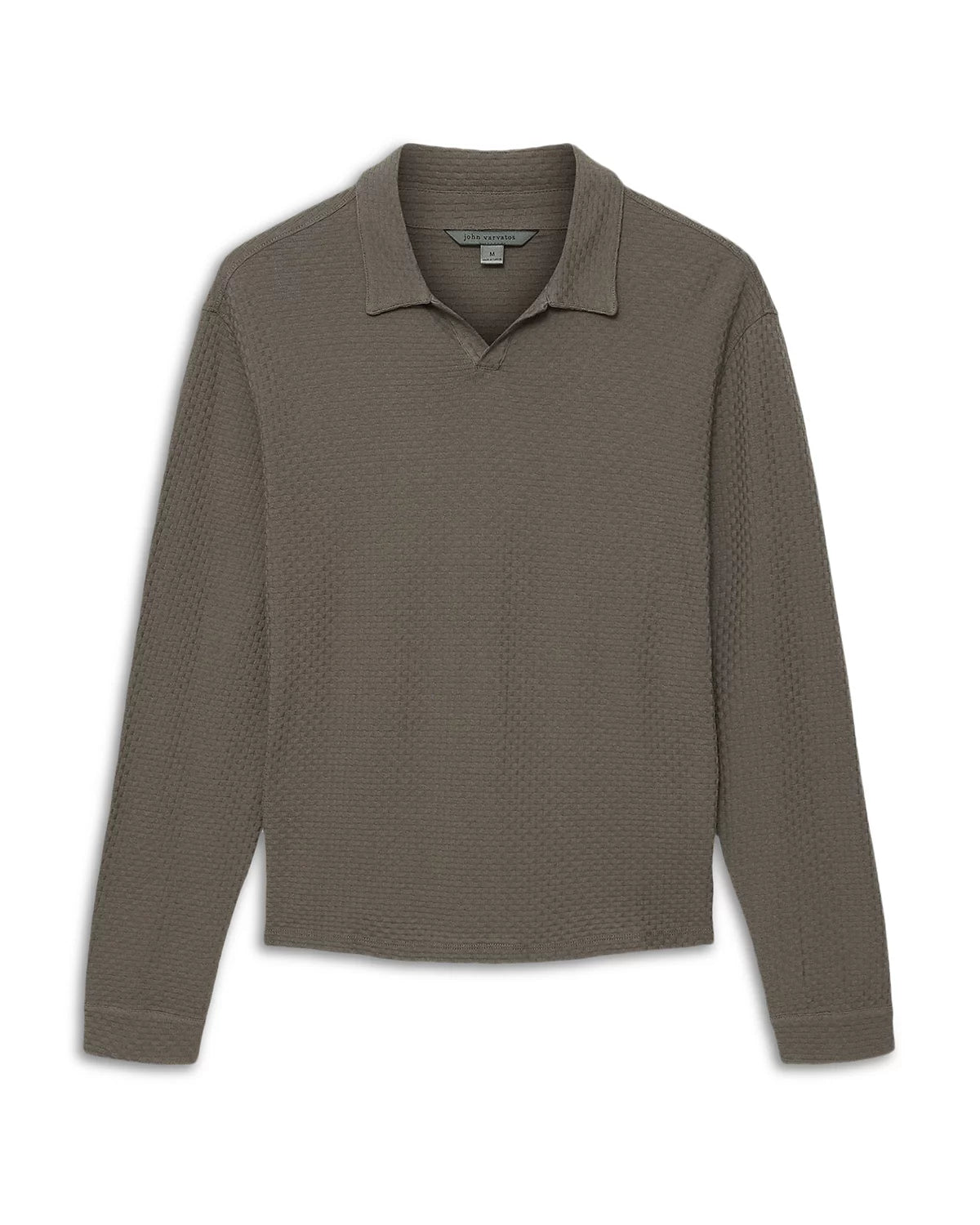 John Varvatos Zack LS Johnny Polo in Basket Stitch