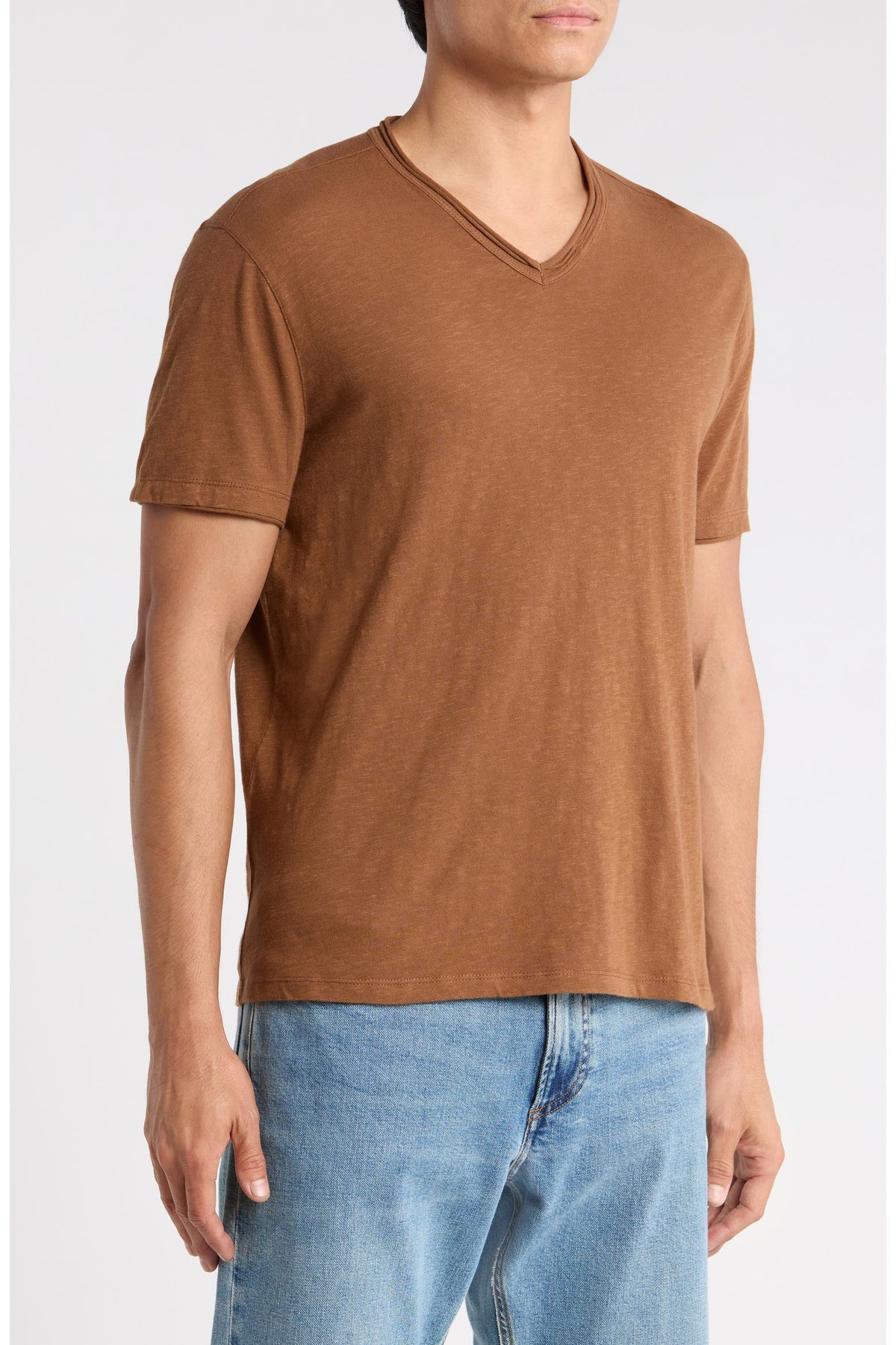John Varvatos Miles Slub V-Neck