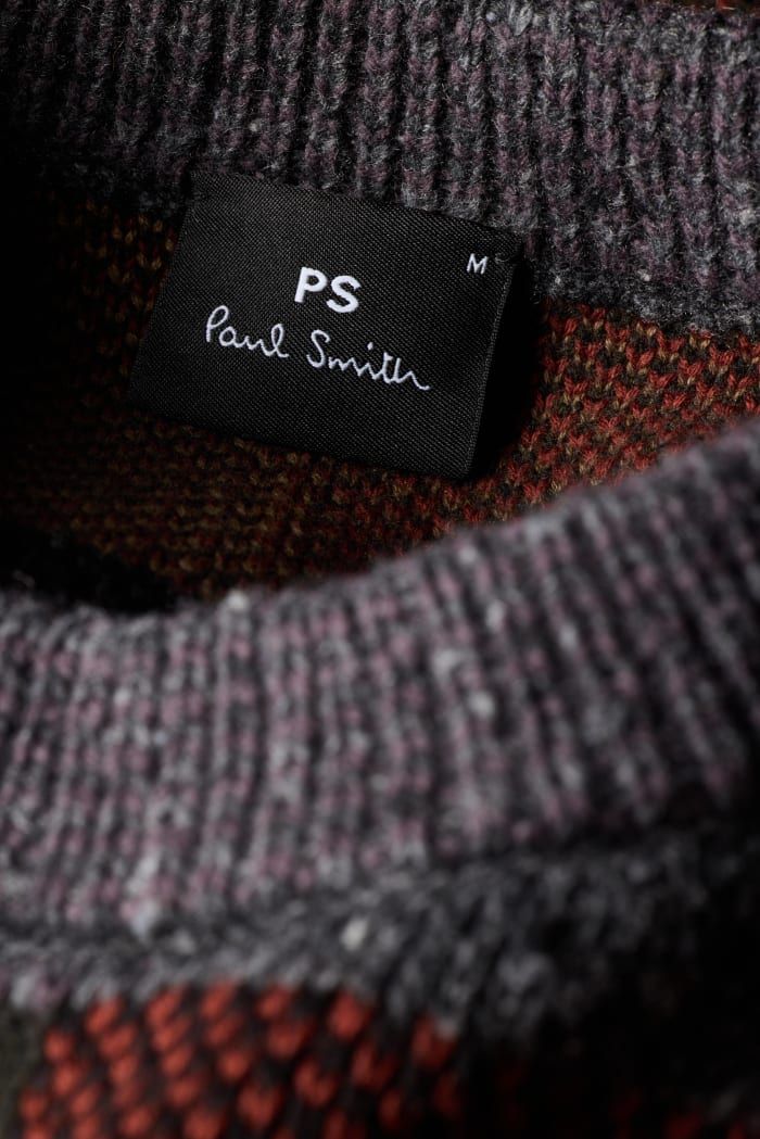 Paul Smith Mens Sweater Crew Neck Black Melange