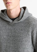 Vince Brushed Waffle Long Sleeve Pullover Hoodie