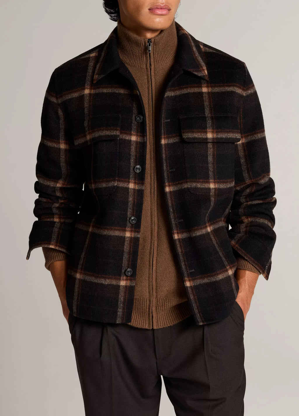 Vince Nova Plaid Splitable Shirt jacket