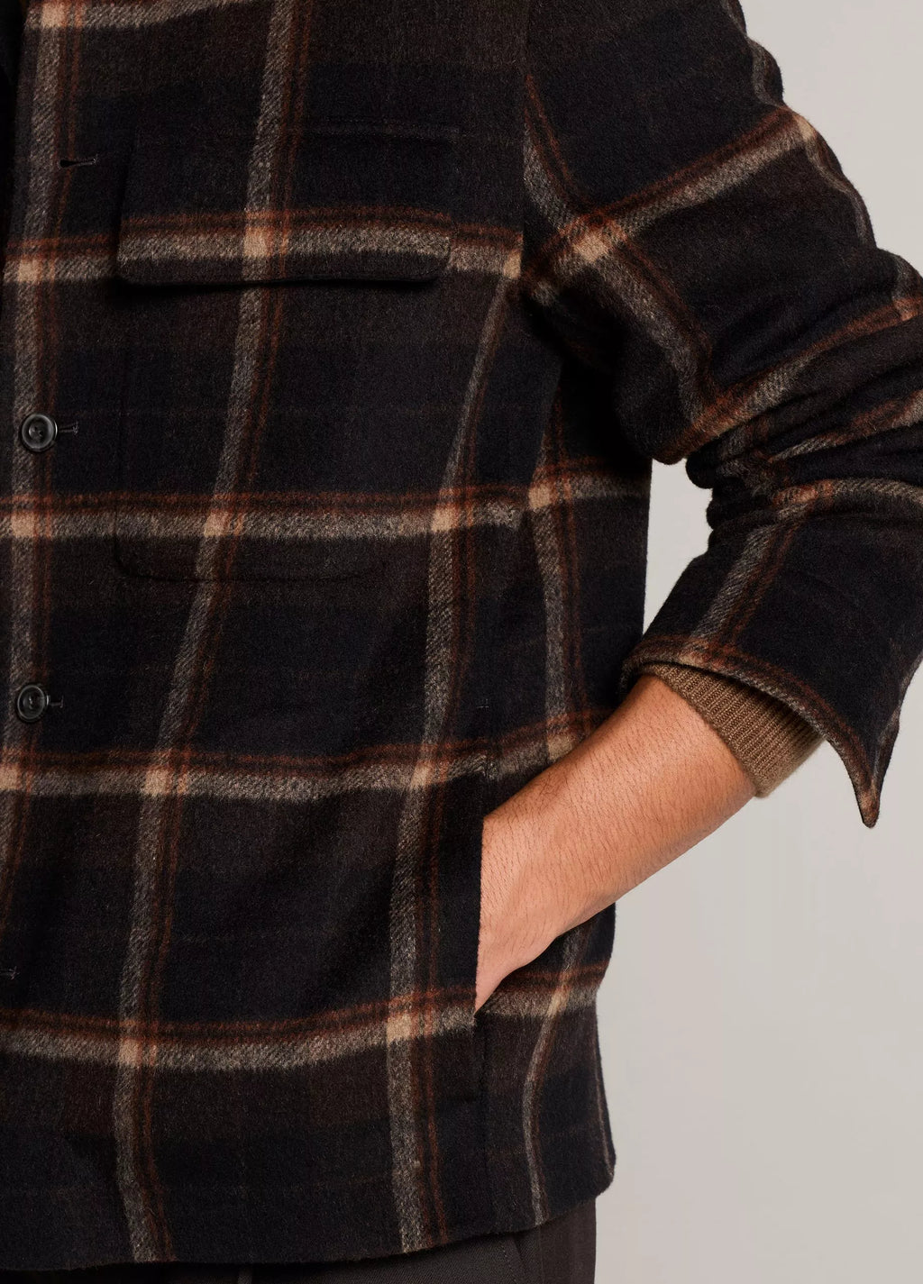 Vince Nova Plaid Splitable Shirt jacket