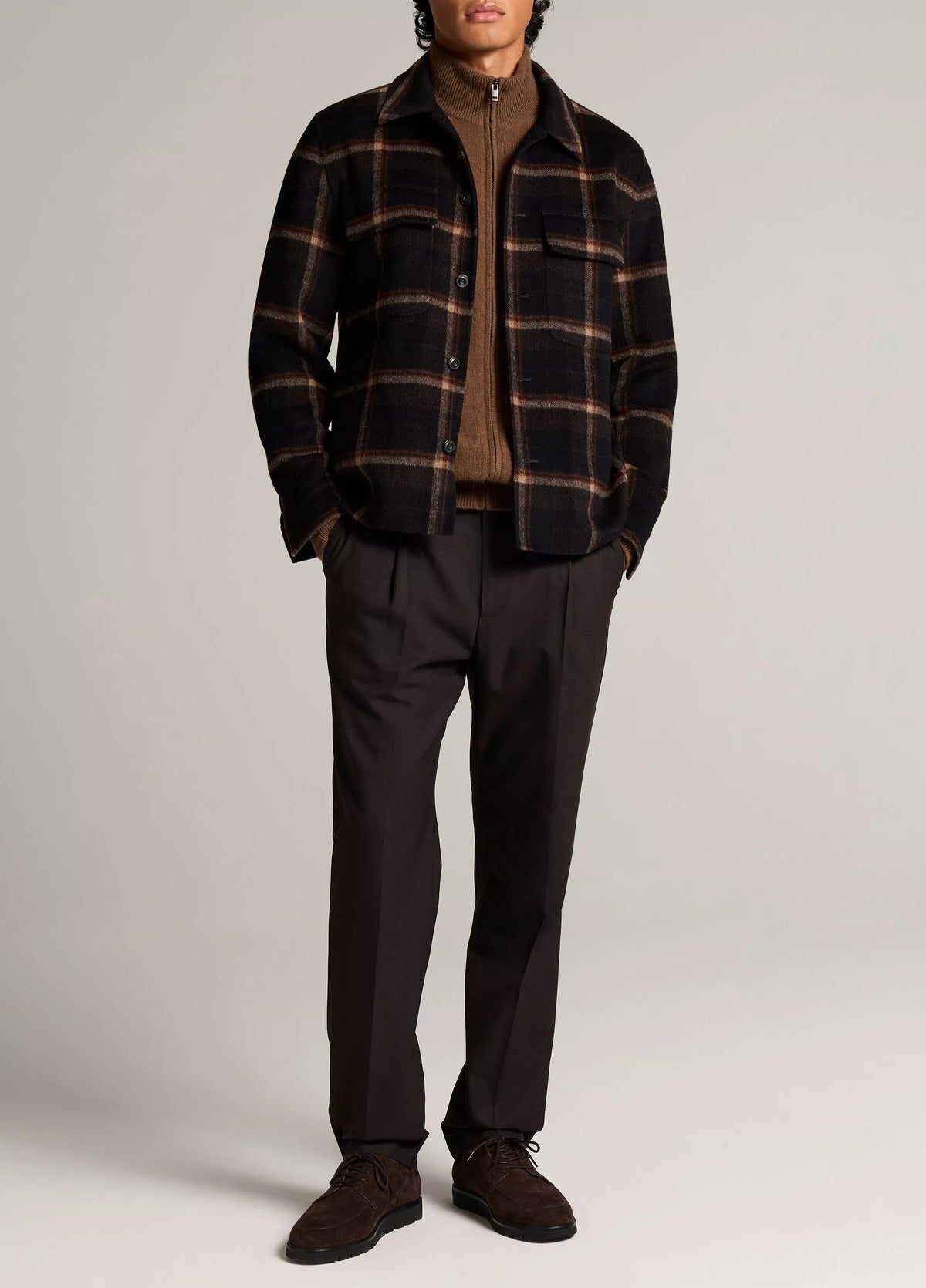 Vince Nova Plaid Splitable Shirt jacket