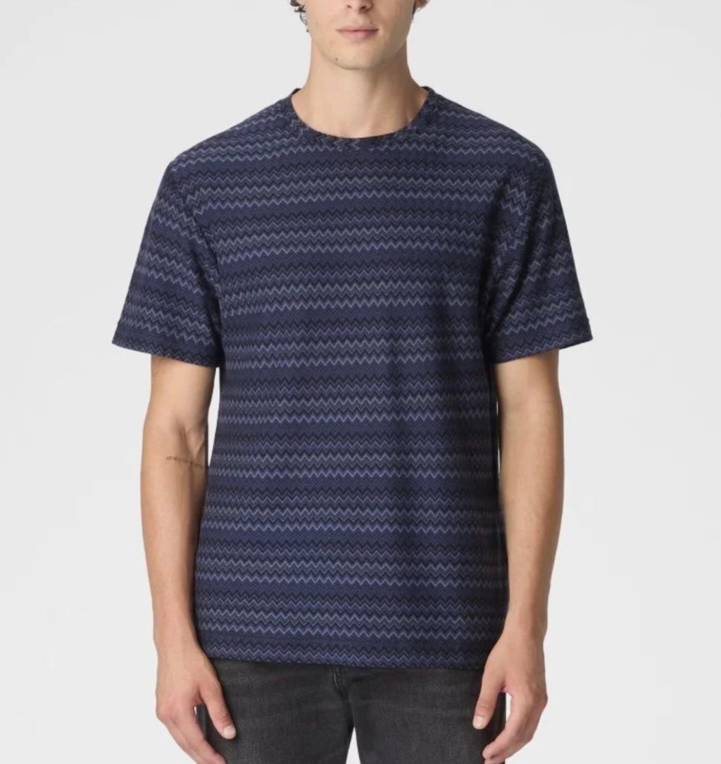 Missoni Crew Neck T-Shirt With Micro Zigzag