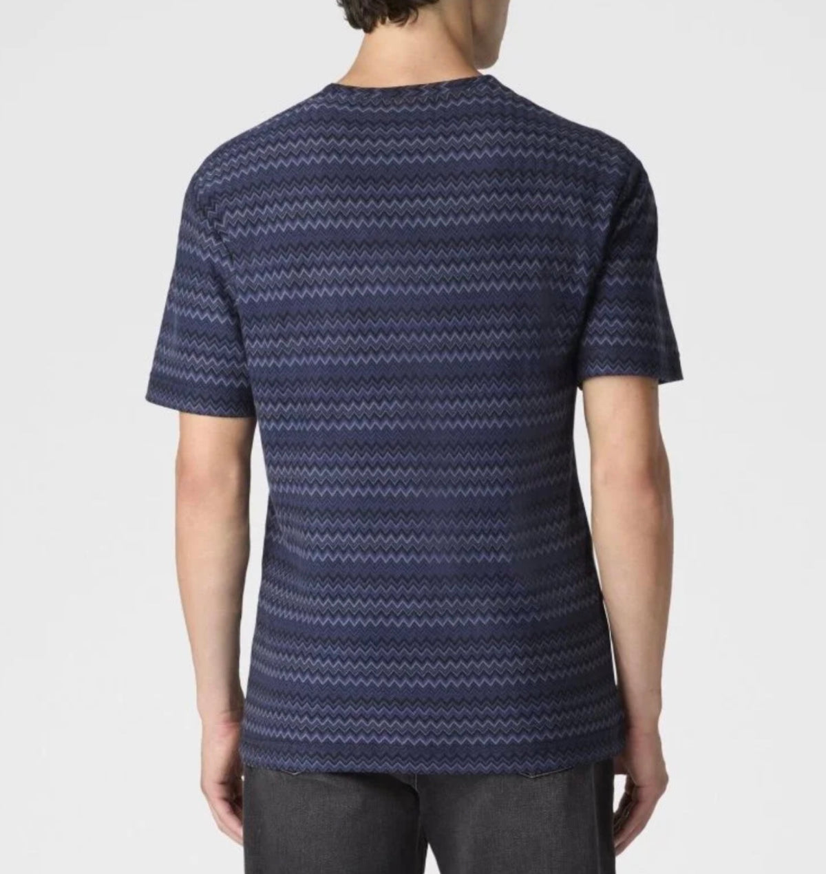 Missoni Crew Neck T-Shirt With Micro Zigzag