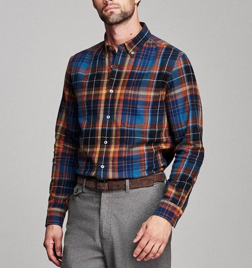 Billy Reid Micro Block Plaid Tuscumbia Shirt