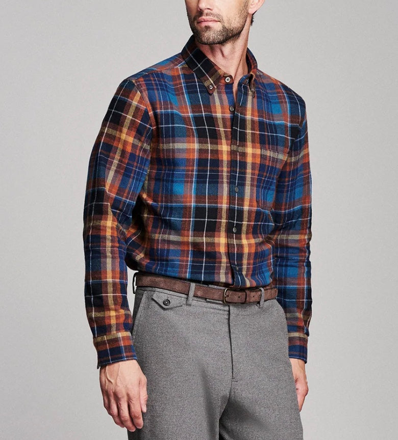 Billy Reid Micro Block Plaid Tuscumbia Shirt
