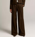 Vince Camille Italian Wool-Blend Flannel Wide-Leg Trouser