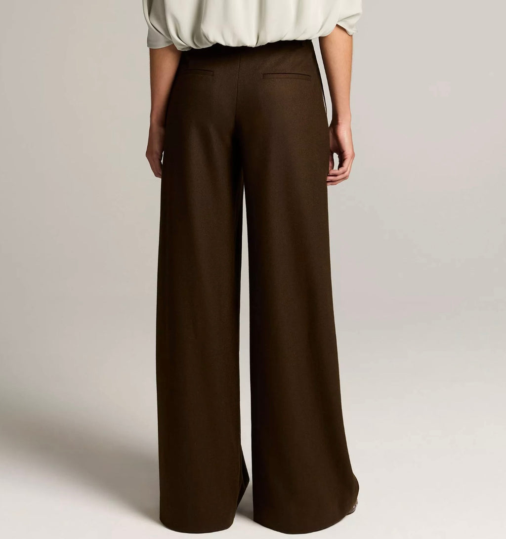 Vince Camille Italian Wool-Blend Flannel Wide-Leg Trouser