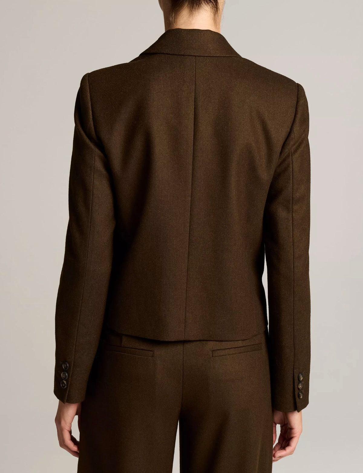 Vince Italian Wool-Blend Flannel Short Blazer