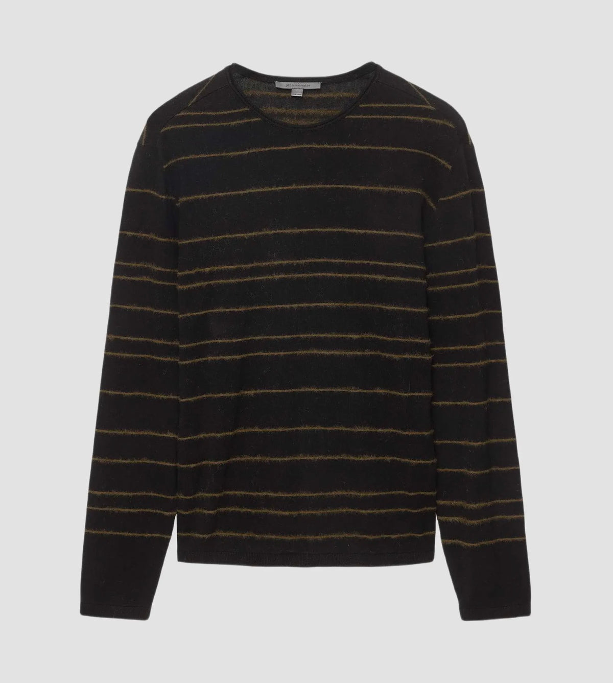 John Varvatos Everly Long Sleeve Texture Stripe Crew
