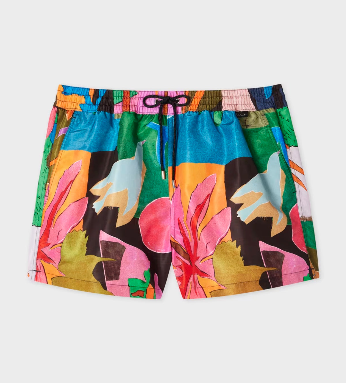 Paul River Collage Print Swim Shorts