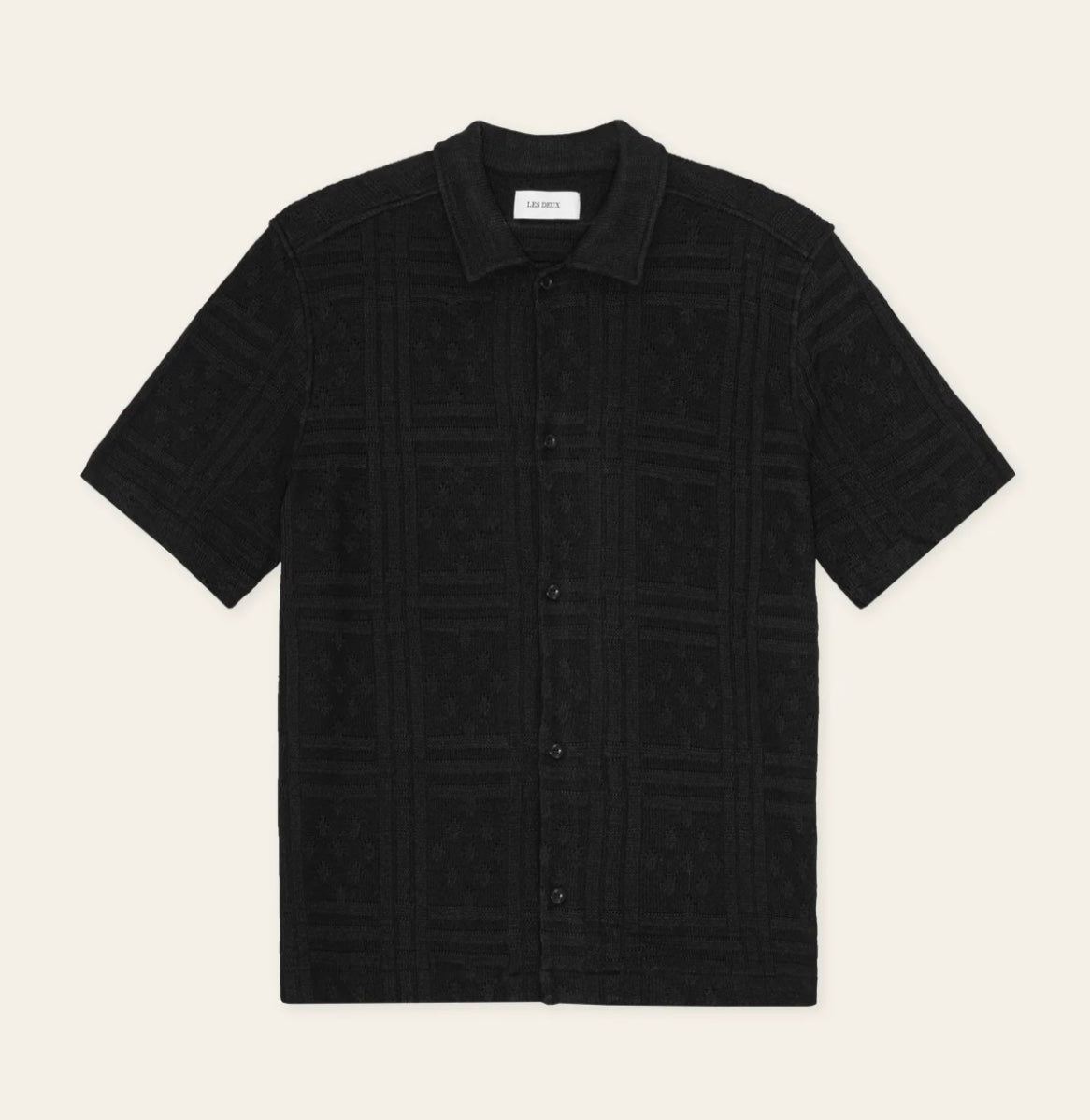Les Deux Hector Pointelle Short-Sleeve Shirt