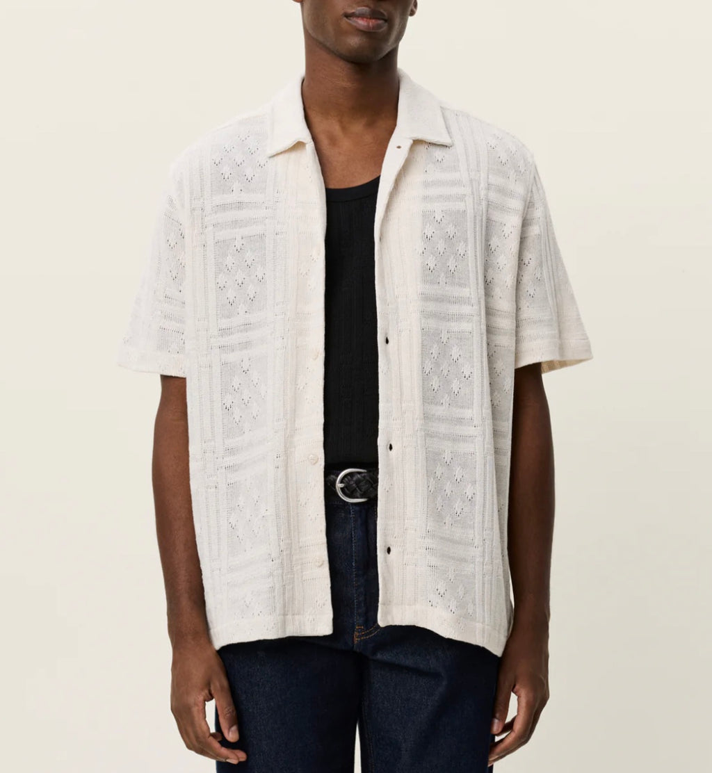 Les Deux Hector Pointelle Short-Sleeve Shirt