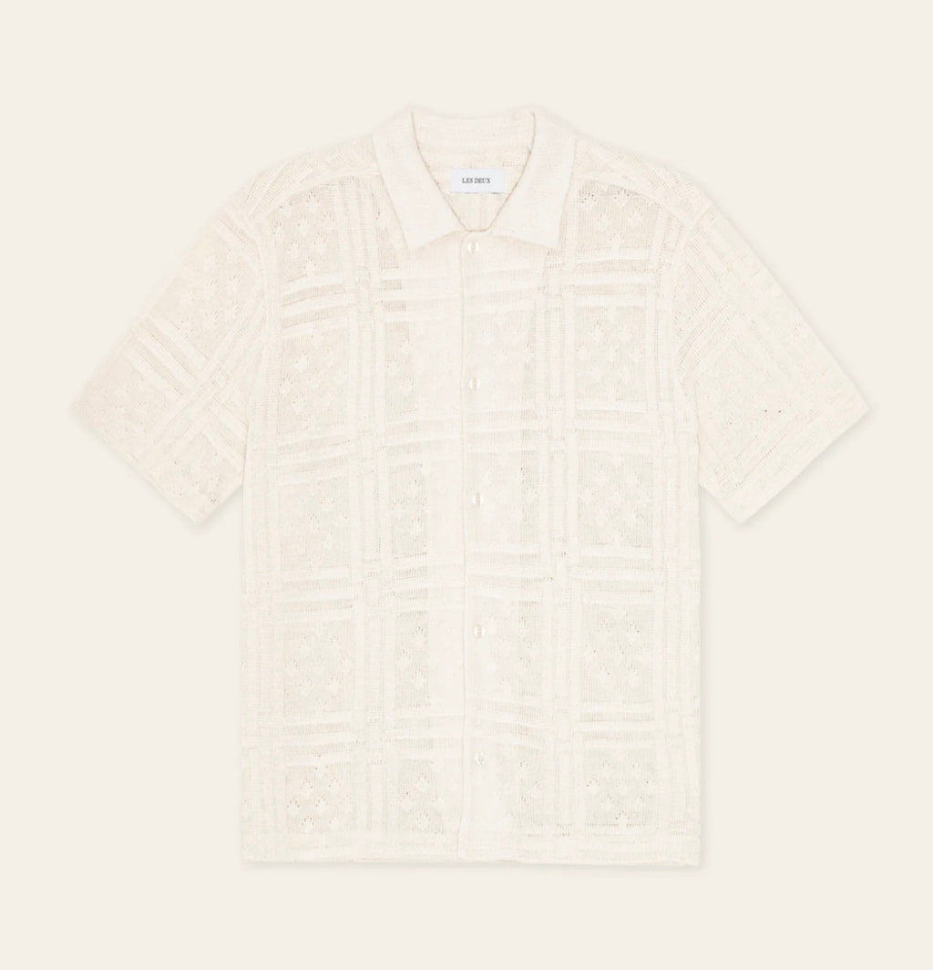 Les Deux Hector Pointelle Short-Sleeve Shirt