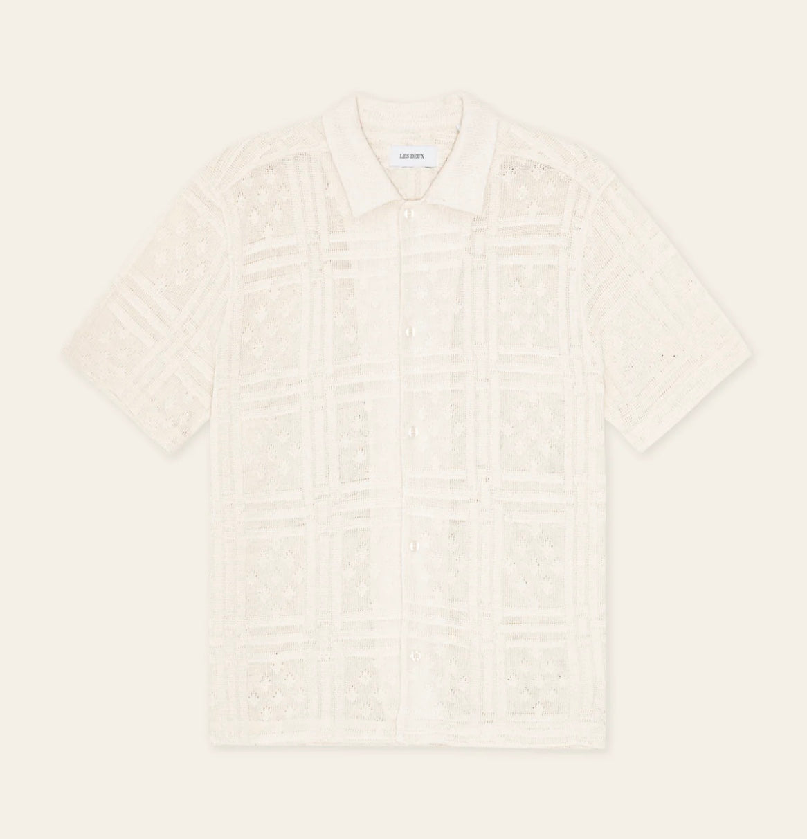 Les Deux Hector Pointelle Short-Sleeve Shirt