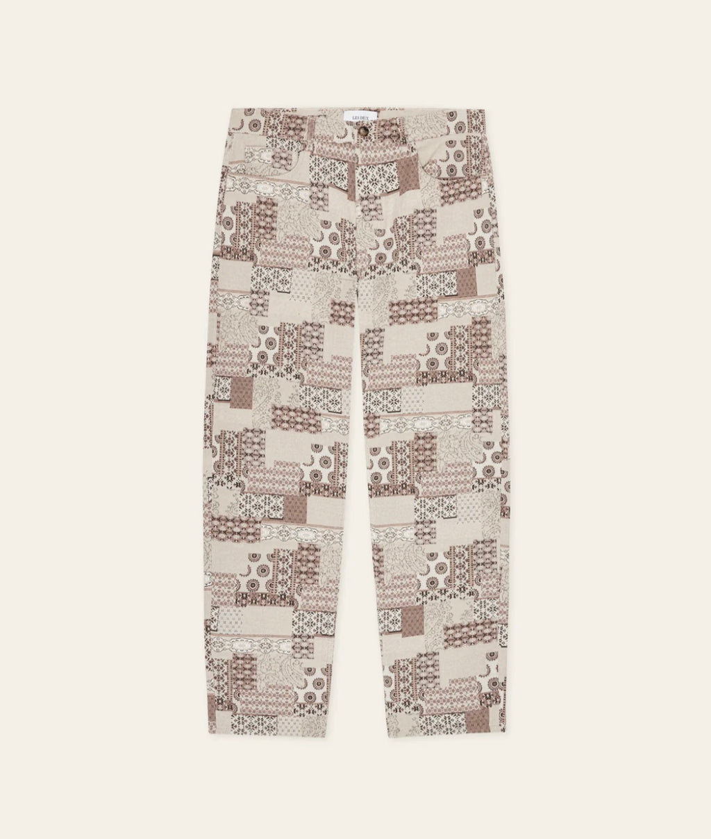 Les Deux Ryder Patchwork Jacquard Pants